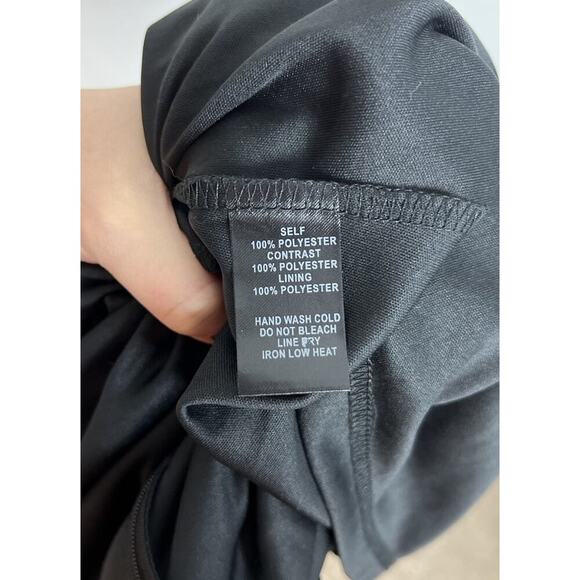 Lulus Black Maxi Dress Mesh Pleated Front Sleeveless Size Large Polyester CD3833 - Picture 5 of 6